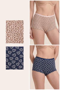 Zivame Regular Rise Full Coverage Boyshort (Pack of 2) - Multicolor — thumbnail 2